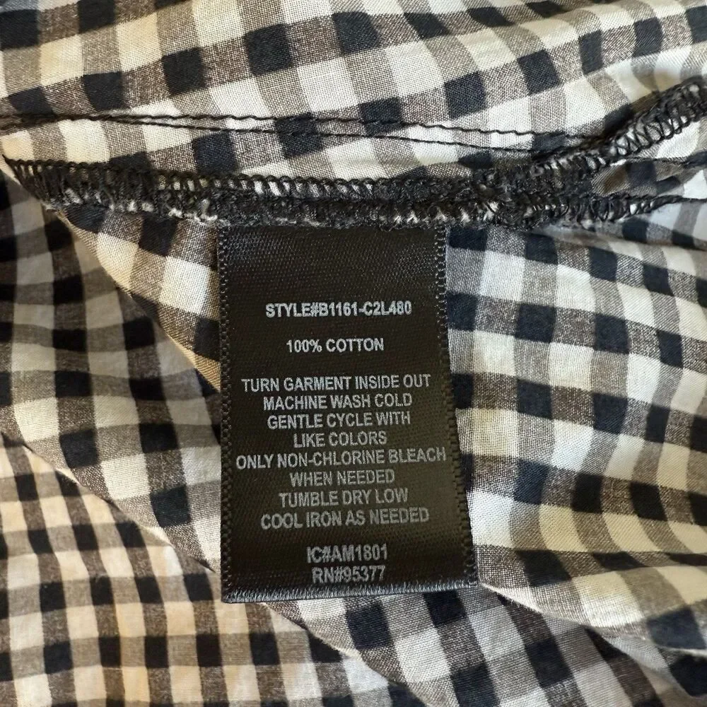 Sanctuary Revolve Black & White Gingham Lightweight  Ruffle Sleeve Blouse Small - Picture 8 of 9